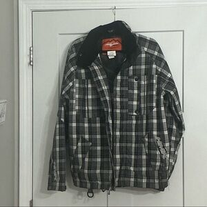 HMK Men's Black and Gray Plaid Hustler Jacket